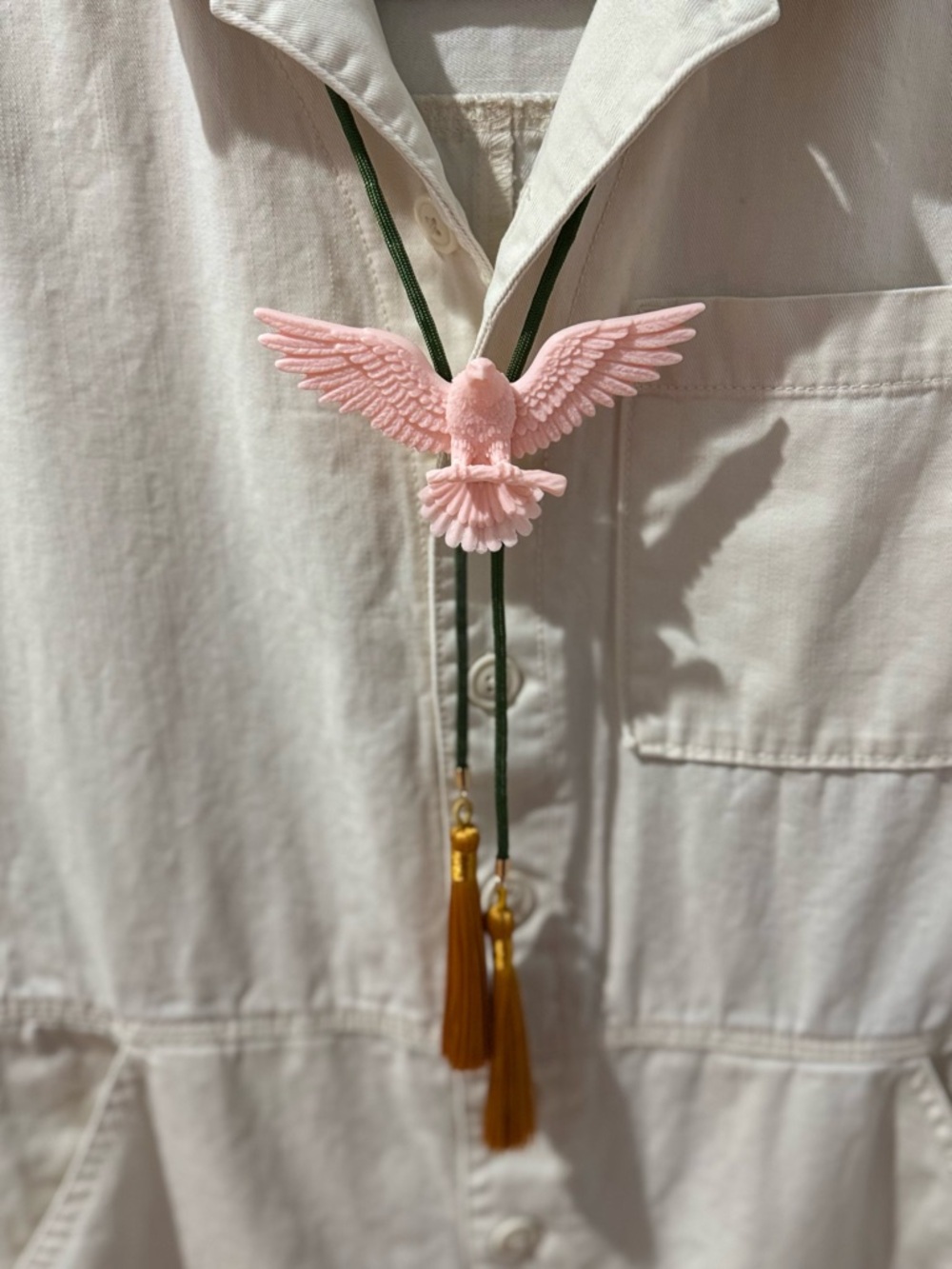 Pink Eagle Bolo Tie/Pendant Necklace